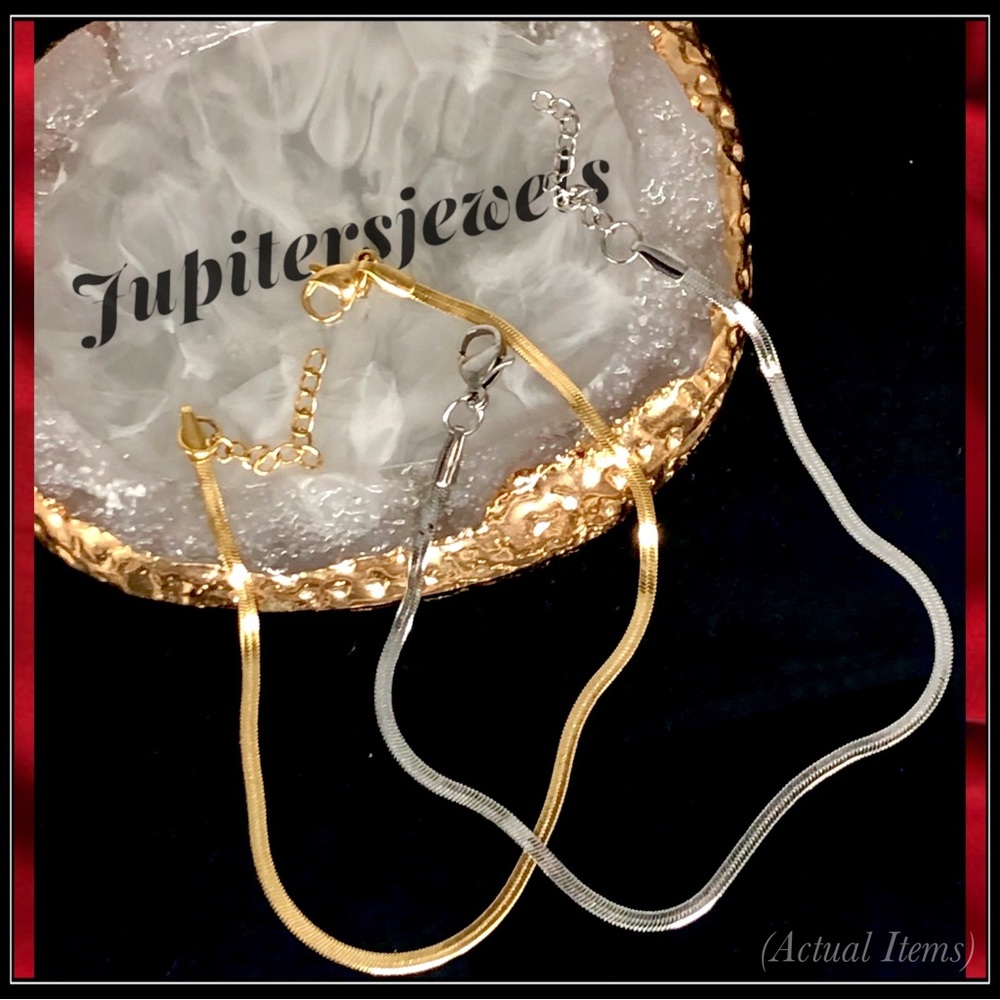 Clearance! THIN 2MM OMEGA CHAIN BRACELET DELICATE ANKLET - Picture 3 of 4